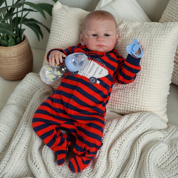 Real Lifelike Reborn Baby Dolls Vinyl Silicone Realistic Newborn Boy Doll Gifts - Picture 3 of 6